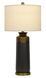 Cal Lighting Lecce Copper Glazed Ceramic Table Lamp with Hardback Fabric Shade BO-2886TB Copper Glaze BO-2886TB