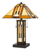 Tiffany Table Lamp with 7W Night Light