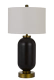 Sycamore Glass Table Lamp with Drum Shade