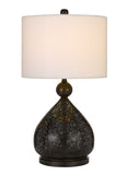 Cal Lighting Milton Laser Cut Metal Table Lamp with Drum Shade BO-2907TB Dark Bronze BO-2907TB