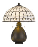 Cal Lighting 60W x 2 Tiffany Table Lamp BO-2942TB Dark Bronze BO-2942TB