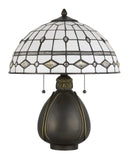 Cal Lighting 60W x 2 Tiffany Table Lamp BO-2942TB Dark Bronze BO-2942TB