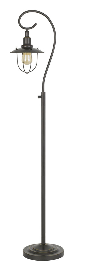 Cal Lighting 60W Vigo Metal Downbridge Floor Lamp (Edison Bulb Included) BO-2944FL-DB Dark Bronze BO-2944FL-DB