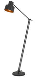 Cal Lighting 60W Davidson Metal Floor Lamp with Weighted Base, Adjustable Upper And Lower Arms. On Off Socket Switch BO-2966FL Matte Black BO-2966FL