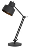 60W Davidson Metal Desk Lamp with Weighted Base, Adjustable Upper And Lower Arms. On Off Socket Switch