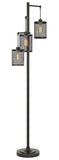 Cal Lighting 60W x3 Pacific Metal Floor Lamp with Metal Mesh Shades with A Pole 3 Way Rotary Switch BO-2991FL Mesh BO-2991FL