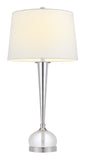 Cal Lighting 150W 3 Way Wellsley Crystal Table Lamp with Hardback Fabric Shade. Priced And Sold As Pairs BO-3018TB-2 Chrome BO-3018TB-2