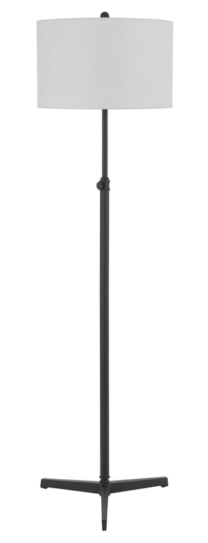 Cal Lighting 150W 3 Way Rolla Metal Floor Lamp with Hardback Fabric Shade BO-3021FL Iron BO-3021FL