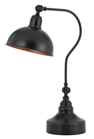 Cal Lighting Industrial Adjustable Metal Downbridge Desk Lamp with Half Dome Metal Shade BO-3025DK-DB Dark Bronze BO-3025DK-DB