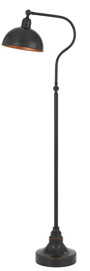 Cal Lighting Industrial Adjustable Metal Downbridge Floor Lamp with Half Dome Metal Shade BO-3025FL-DB Dark Bronze BO-3025FL-DB