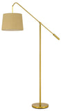 Cal Lighting Fishing Rod Adjustable Metal Floor Lamp with Burlap Shade BO-3026FL-AB Metal BO-3026FL-AB