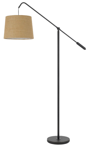 Cal Lighting Fishing Rod Adjustable Metal Floor Lamp with Burlap Shade BO-3026FL-DB Metal BO-3026FL-DB