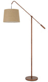 Cal Lighting Fishing Rod Adjustable Metal Floor Lamp with Burlap Shade BO-3026FL-RU Metal BO-3026FL-RU