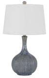 Vernate Ceramic Table Lamp with Hardback Taper Drum Shade