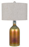 Inzago Glass Table Lamp with Linen Hardback Drum Shade