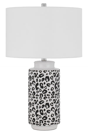 Cal Lighting Exeter Ceramic Table Lamp with Hardback Drum Shade BO-3045TB-2 White BO-3045TB-2