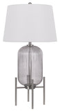 150W 3 Way Belleville Fluted Glass Table Lamp