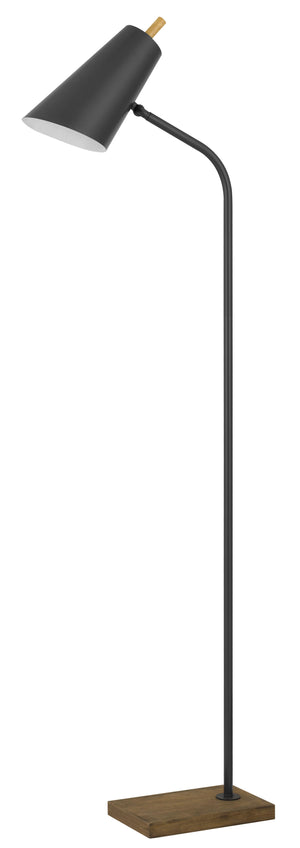 Cal Lighting 60W Carthage Metal Floor Lamp with Adjustable Shade BO-3048FL Black BO-3048FL