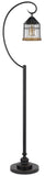 Cal Lighting 60W Valparaiso Downbridge Metal Floor Lamp with Lantern Style Metal And Pine Wood Shade BO-3049FL Dark Bronze BO-3049FL