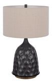 Cal Lighting 150W 3 Way Oskaloosa Metal Table Lamp with Drum Shade BO-3050TB Burlap BO-3050TB