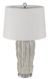 Cal Lighting 150W 3 Way Montpelier Ceramic Table Lamp BO-3061TB White BO-3061TB