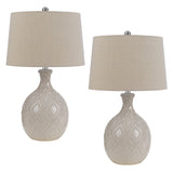 Cal Lighting 150W 3 Way Bogalusa Ceramic Table Lamp. Priced And Sold As Pairs BO-3064TB-2 Tan BO-3064TB-2