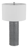 Cal Lighting 150W 3 Way Castine Ceramic Table Lamp. Priced And Sold As Pairs BO-3065TB-2 White BO-3065TB-2