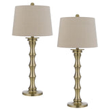 150W 3 Way Rockland Metal Table Lamp. Priced And Sold As Pairs