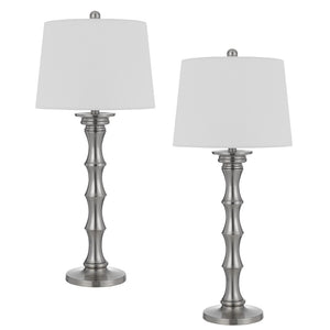 Cal Lighting 150W 3 Way Rockland Metal Table Lamp. Priced And Sold As Pairs BO-3066TB-2-BS White BO-3066TB-2-BS