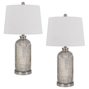 Cal Lighting 150W 3 Way Towson Glass Table Lamp. Priced And Sold As Pairs BO-3067TB-2 White BO-3067TB-2