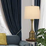 Cal Lighting 100W Toccoa Metal Table Lamp. Priced And Sold As Pairs BO-3071TB-2 White BO-3071TB-2