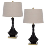 100W Hilo Metal Table Lamp. Priced And Sold As Pairs