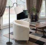 Cal Lighting 60W Rexburg Metal Downbridge Floor Lamp with Adjustable Shade BO-3073FL Light Heather BO-3073FL