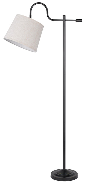 Cal Lighting 60W Rexburg Metal Downbridge Floor Lamp with Adjustable Shade BO-3073FL Light Heather BO-3073FL