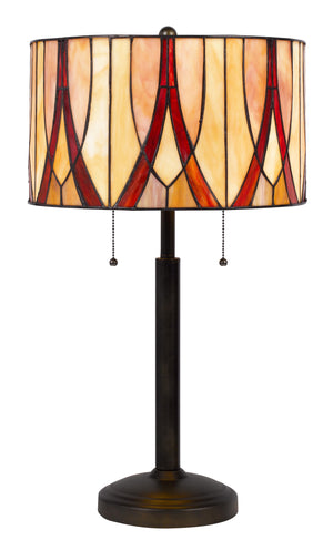 Cal Lighting 60W x 2 Tiffany Table Lamp BO-3075TB Tiffany BO-3075TB