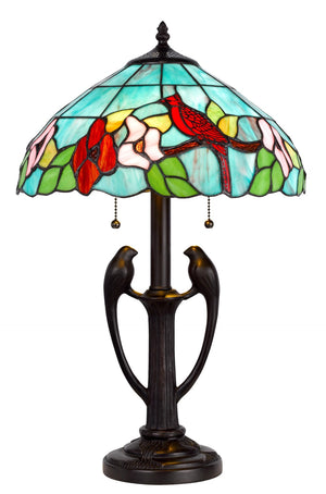 Cal Lighting 60W x 2 Tiffany Table Lamp BO-3076TB Tiffany BO-3076TB