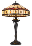 Cal Lighting 60W x 2 Tiffany Table Lamp BO-3077TB Tiffany BO-3077TB