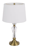 Cal Lighting 100W Eastham Crystal Table Lamp - Sold And Priced As A Pair BO-3078TB-2 White BO-3078TB-2