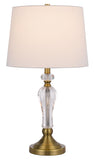 Cal Lighting 100W Eastham Crystal Table Lamp - Sold And Priced As A Pair BO-3078TB-2 White BO-3078TB-2