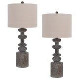 150W 3 Way Blackfoot Resin Table Lamp. Priced And Sold As Pairs