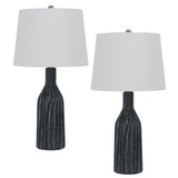Cal Lighting 100W Irvington Ceramic Table Lamp. Priced And Sold As Pairs BO-3083TB-2 White BO-3083TB-2