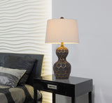 Cal Lighting 150W 3 Way Tuscaloosa Resin Table Lamp with Hardback Taper Drum Fabric Shade (Sold As Pairs) BO-3088TB-2 Off White BO-3088TB-2