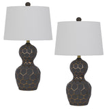 150W 3 Way Tuscaloosa Resin Table Lamp with Hardback Taper Drum Fabric Shade (Sold As Pairs)