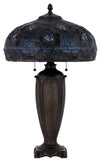 Cal Lighting 60W x 2 Metal/Resin Tiffany Table Lamp with Pull Chain Switches BO-3107TB Tiffany Multi BO-3107TB