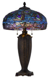 Cal Lighting 60W x 2 Metal/Resin Tiffany Table Lamp with Pull Chain Switches BO-3107TB Tiffany Multi BO-3107TB