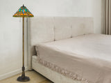 Cal Lighting 60W x 2 Metal/Resin Tiffany Table Lamp with Pull Chain Switches BO-3108FL Tiffany Multi BO-3108FL