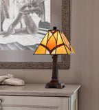 Cal Lighting 40W Metal/Resin Tiffany Accent Lamp with Inline Switch BO-3113AC Tiffany Multi BO-3113AC