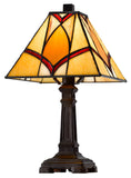 Cal Lighting 40W Metal/Resin Tiffany Accent Lamp with Inline Switch BO-3113AC Tiffany Multi BO-3113AC