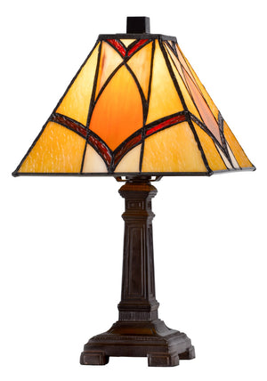 Cal Lighting 40W Metal/Resin Tiffany Accent Lamp with Inline Switch BO-3113AC Tiffany Multi BO-3113AC