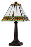 Cal Lighting 40W Metal/Resin Tiffany Accent Lamp with Inline Switch BO-3115AC Tiffany Multi BO-3115AC